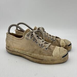 Vintage 90s Converse Jack Purcell Sneakers Shoes Thrashed Distressed Men's 8.5